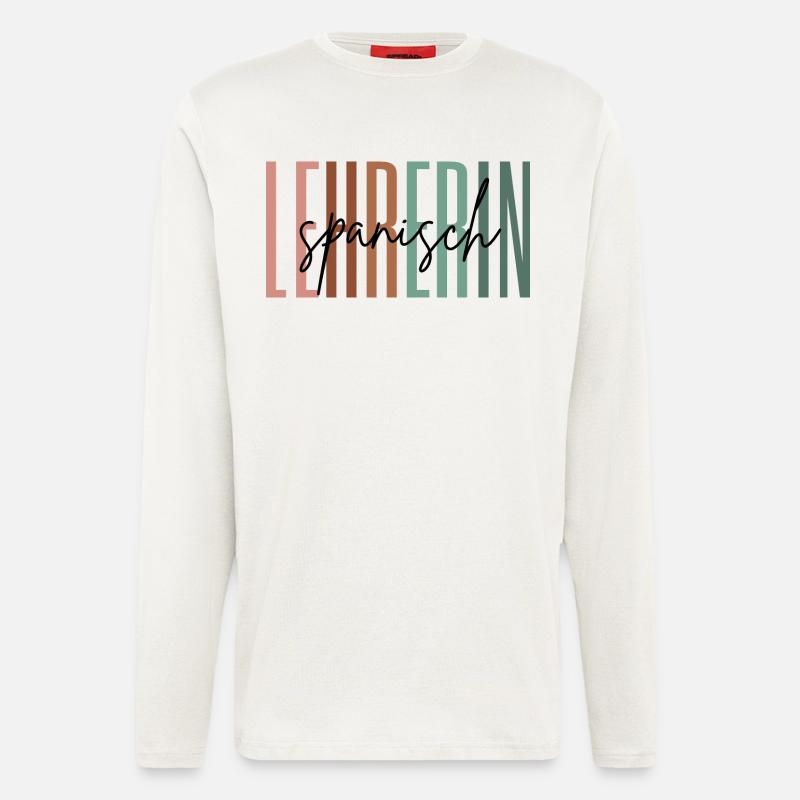 Lehrerin Spanisch Spanischlehrerin Geschenk - Langarmshirt - made by SPREAD  - OFF WHITE