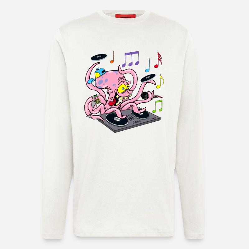 Deejay Oktopus - Langarmshirt - made by SPREAD  - OFF WHITE