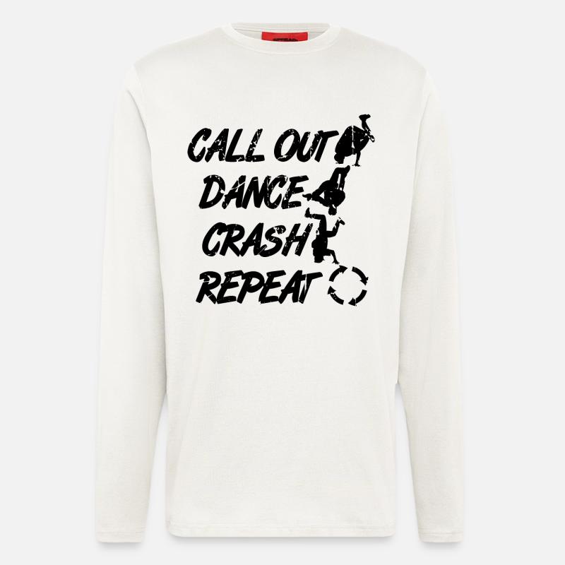 Call Out Dance Crash Repeat - Langarmshirt - made by SPREAD  - OFF WHITE