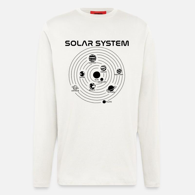 Solar System Map (Black) - Longsleeve - made by SPREAD  - OFF WHITE