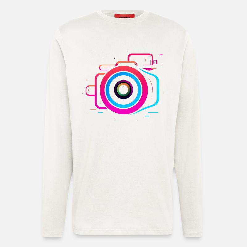 Camera Synthwave Style - Longsleeve - made by SPREAD  - OFF WHITE
