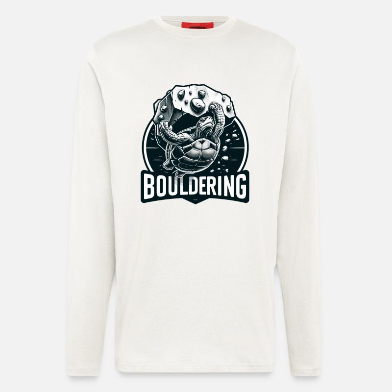 Bouldern Schildkröte Klettern Geschenk - Langarmshirt - made by SPREAD - OFF WHITE