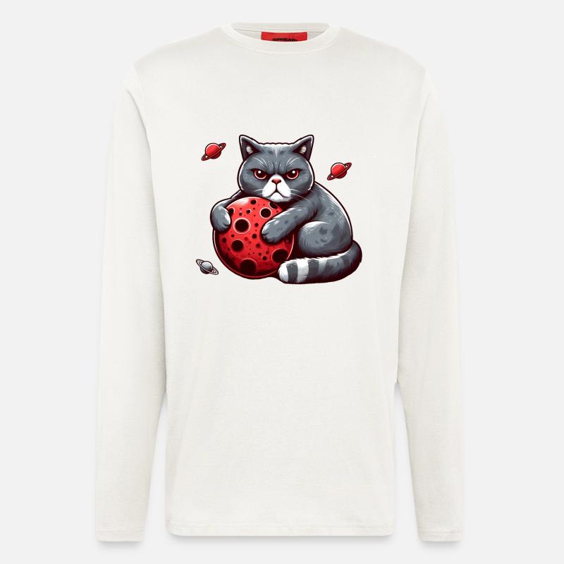 Cat Apocalypse: Grumpy Mood Cat - Longsleeve - made by SPREAD  - OFF WHITE