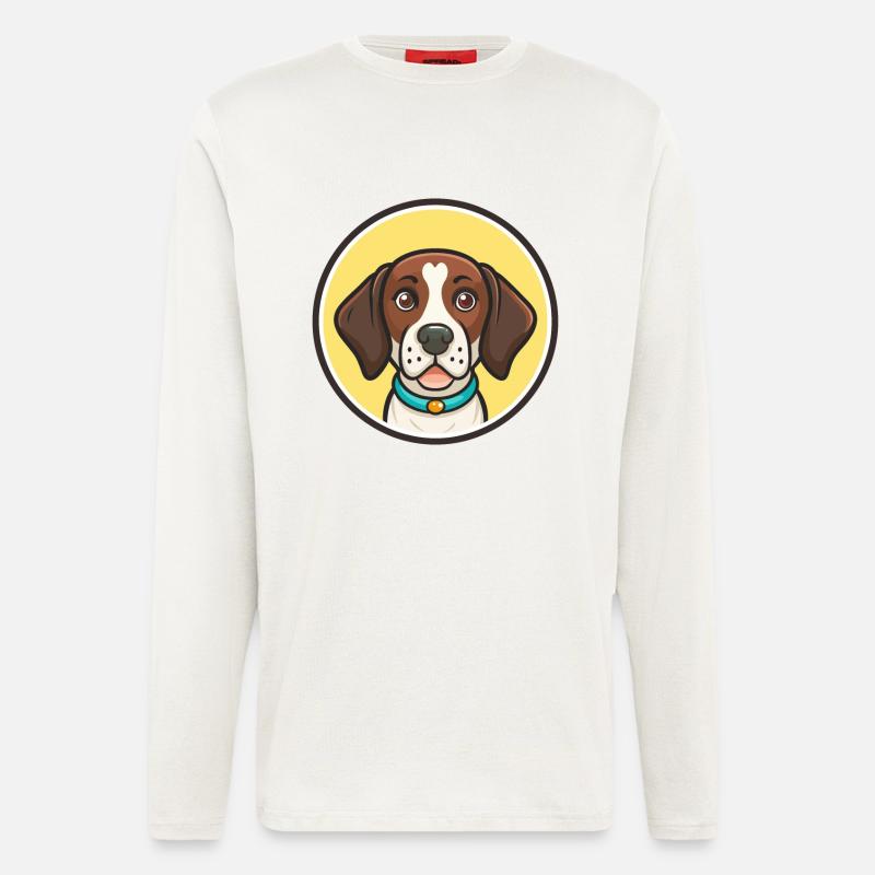 Ariege Pointer Hunderasse Cartoon Kawaii Clipart - Langarmshirt - made by SPREAD  - OFF WHITE