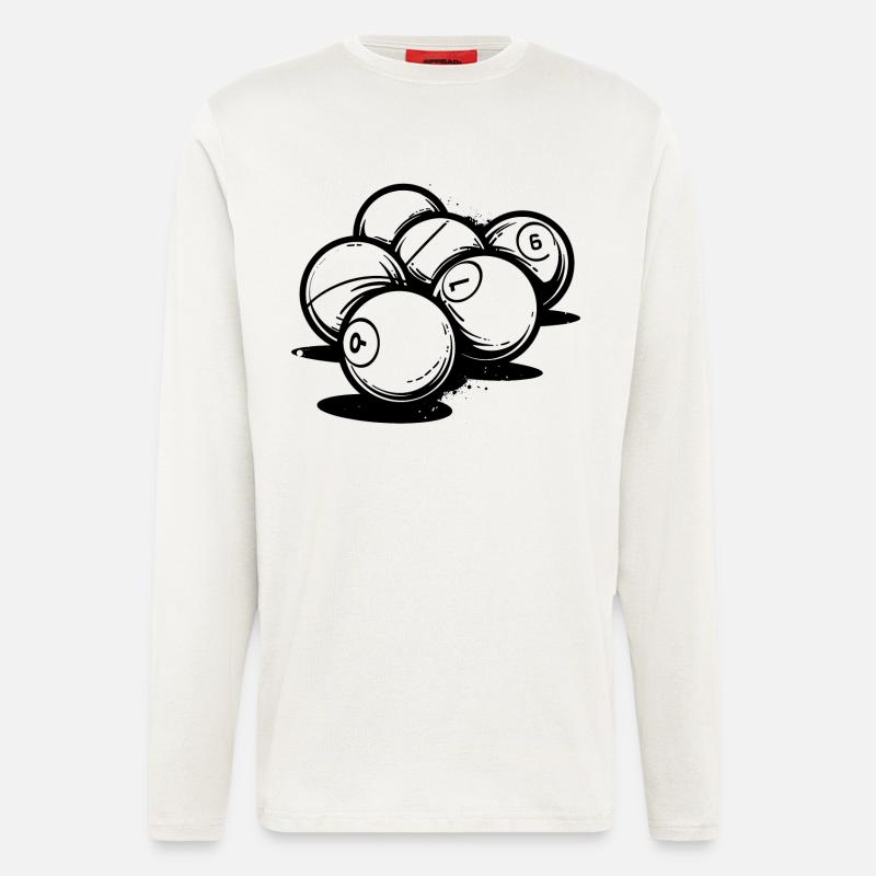 Billardkugeln - Langarmshirt - made by SPREAD  - OFF WHITE