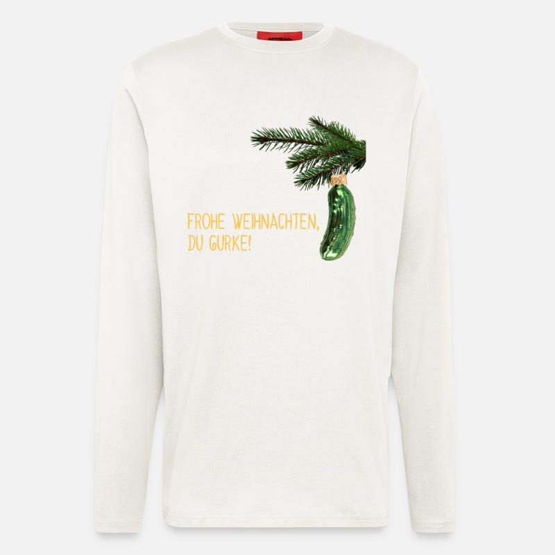 Weihnachtsgurke - Langarmshirt - made by SPREAD  - OFF WHITE
