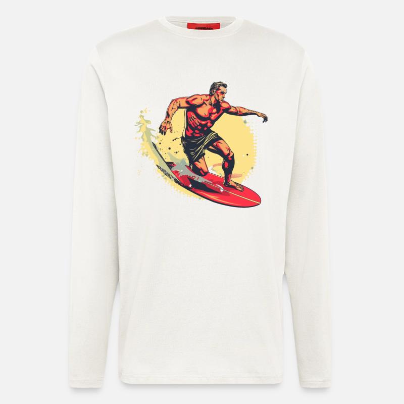 Surfer Graphics - Longsleeve - made by SPREAD  - OFF WHITE