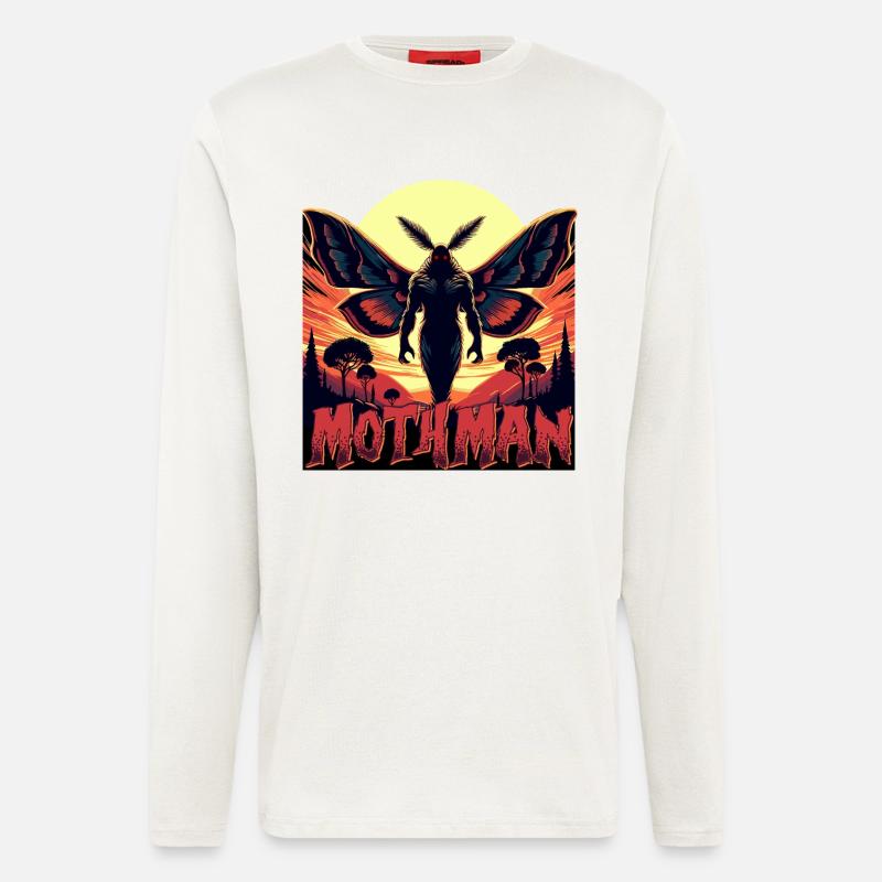 Mothman Monster Halloween - Langarmshirt - made by SPREAD  - OFF WHITE