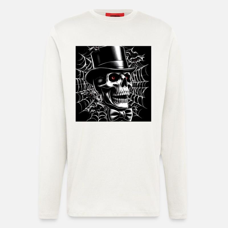 Halloween Elegant Skull - Longsleeve - made by SPREAD  - OFF WHITE
