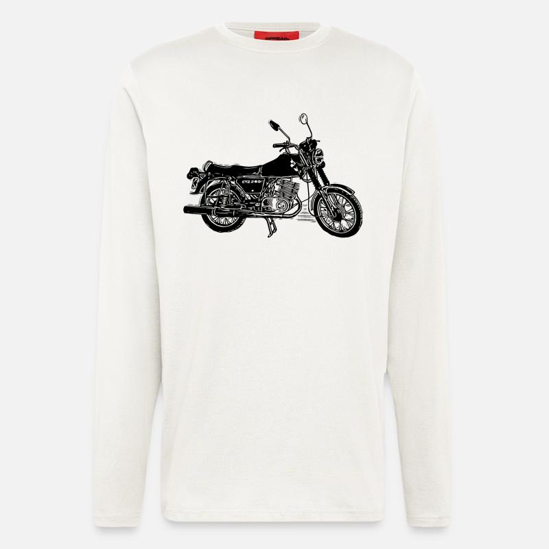 MZ ETZ 250 - Langarmshirt - made by SPREAD  - OFF WHITE