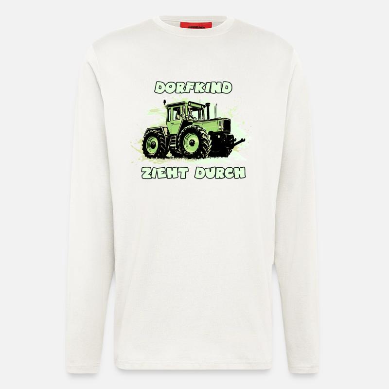Village child pulls through - Longsleeve - made by SPREAD  - OFF WHITE