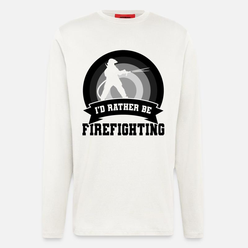 Feuerwehrmann Spruch - Langarmshirt - made by SPREAD  - OFF WHITE