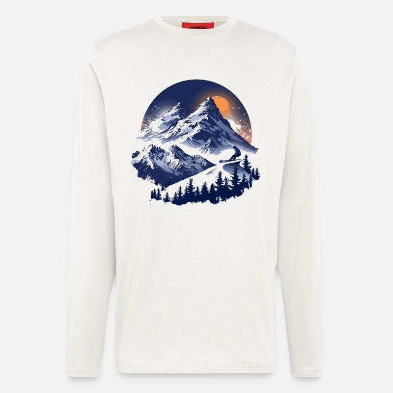 Snowboarding Graphics - Longsleeve - made by SPREAD  - OFF WHITE