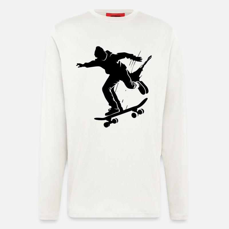 Skateboarder - Langarmshirt - made by SPREAD  - OFF WHITE