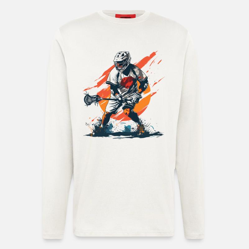 Lacrosse player - Longsleeve - made by SPREAD  - OFF WHITE