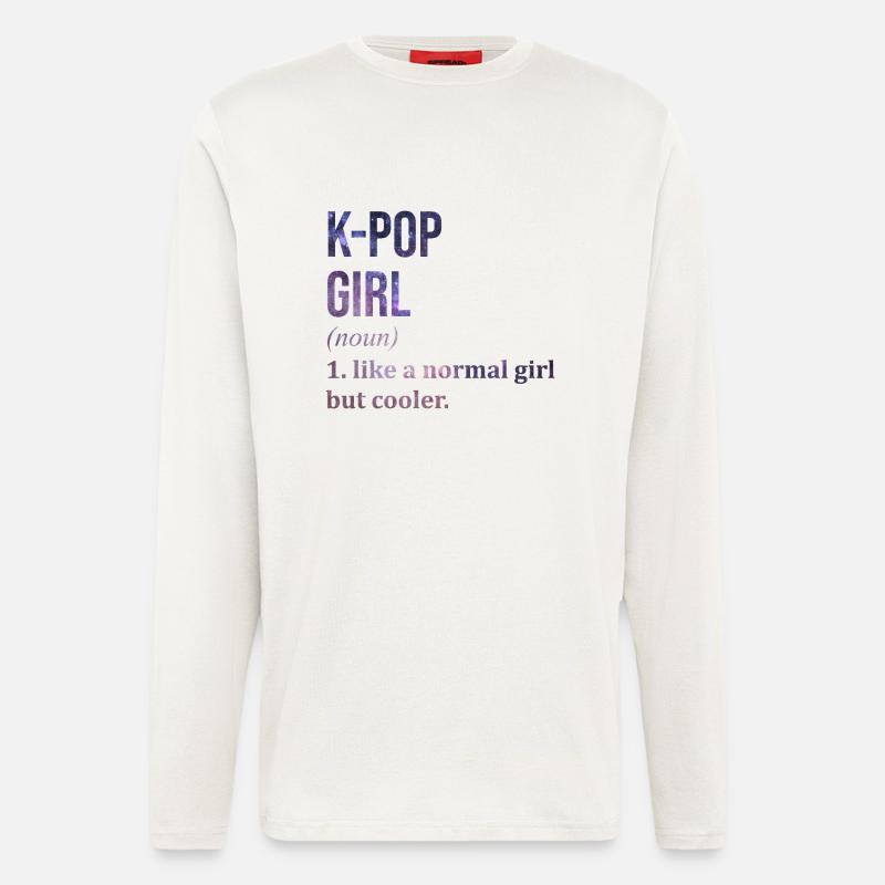 K Pop - Organic Relaxed Longsleeve Made in EU - OFF WHITE