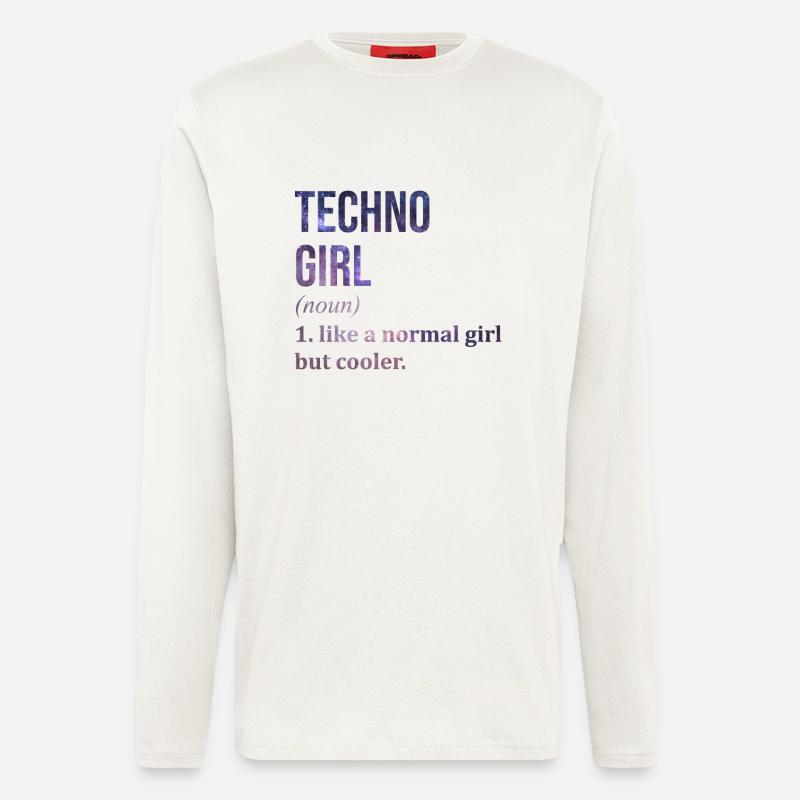 Techno Techno Techno - Longsleeve - made by SPREAD  - OFF WHITE
