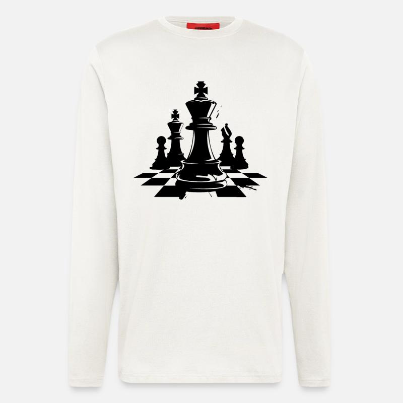Chess Pieces Graphics - Longsleeve - made by SPREAD  - OFF WHITE