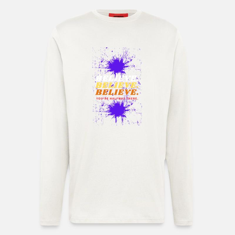 Believe Halfway There Splash - Longsleeve - made by SPREAD  - OFF WHITE