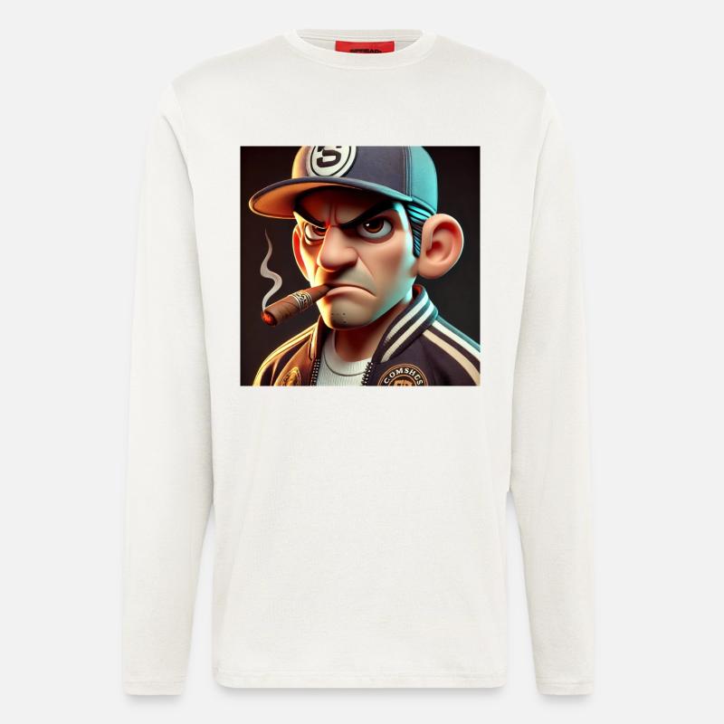 Angry man - Langarmshirt - made by SPREAD  - OFF WHITE