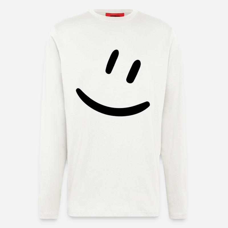 Smily schwarz - Langarmshirt - made by SPREAD  - OFF WHITE
