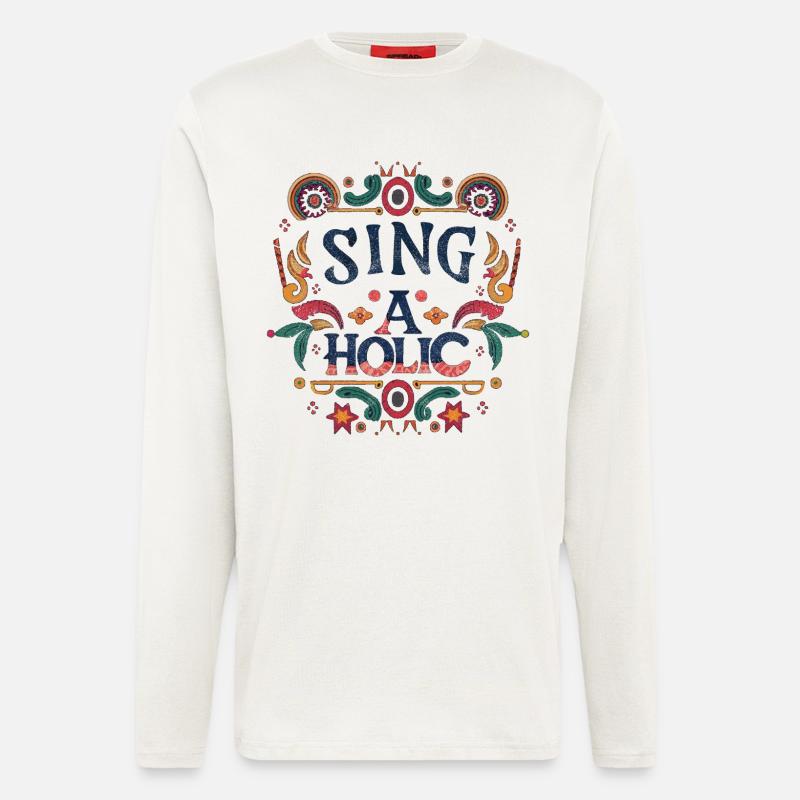 Sing-aholic - Langarmshirt - made by SPREAD  - OFF WHITE
