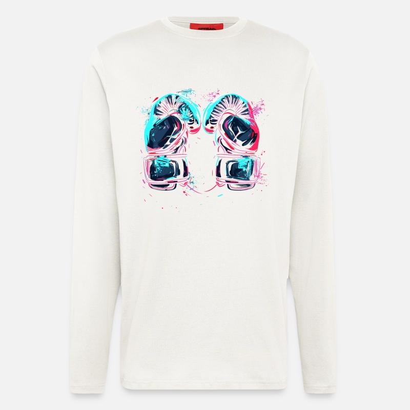 Kickboxhandschuhe Steampunk Look - Langarmshirt - made by SPREAD  - OFF WHITE