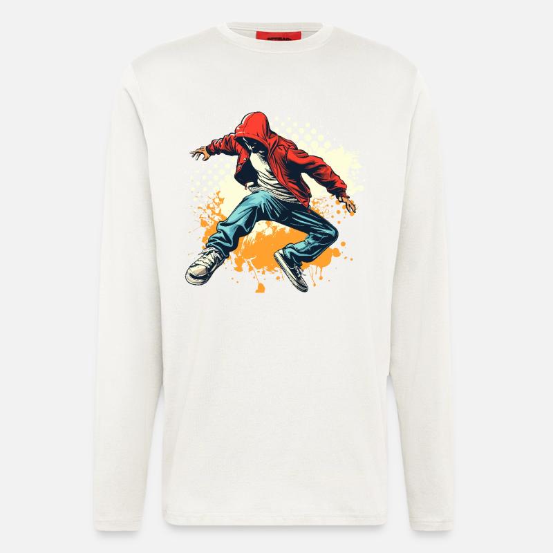 Breakdancer Graphic - Longsleeve - made by SPREAD  - OFF WHITE