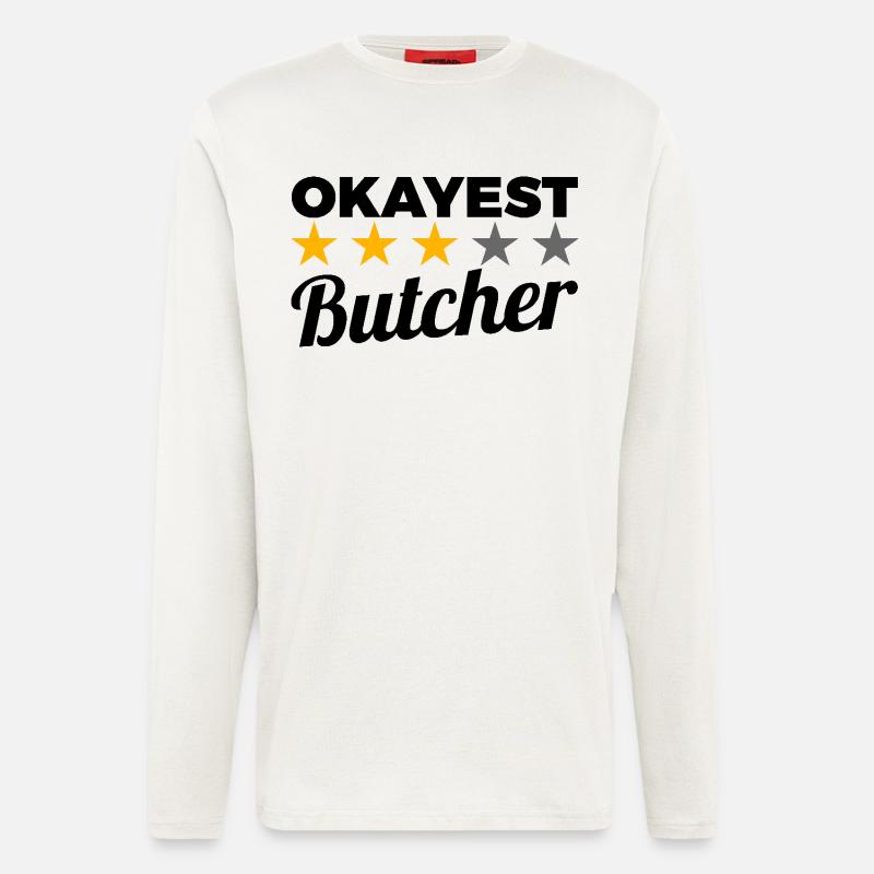 Durchschnittlicher Fleischer - Langarmshirt - made by SPREAD  - OFF WHITE