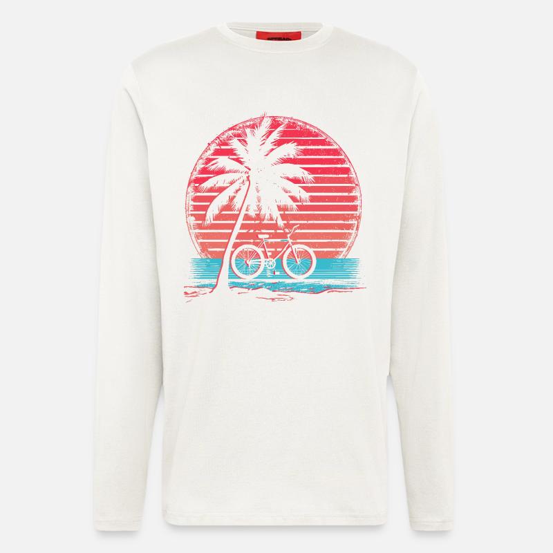 Bicycle Synthwave - Longsleeve - made by SPREAD  - OFF WHITE