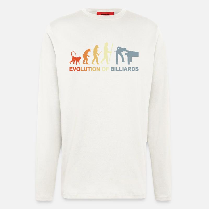 Billard Evolution - Manches longues bio décontracté fabriqué en UE - OFF WHITE