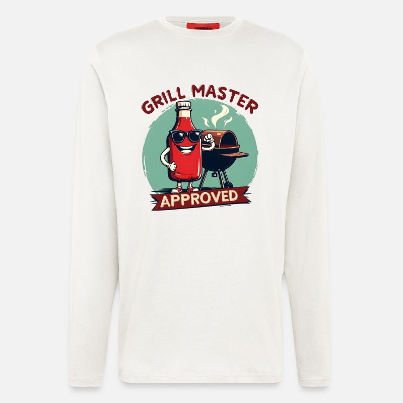 Grill Master Approved - Langarmshirt - made by SPREAD  - OFF WHITE