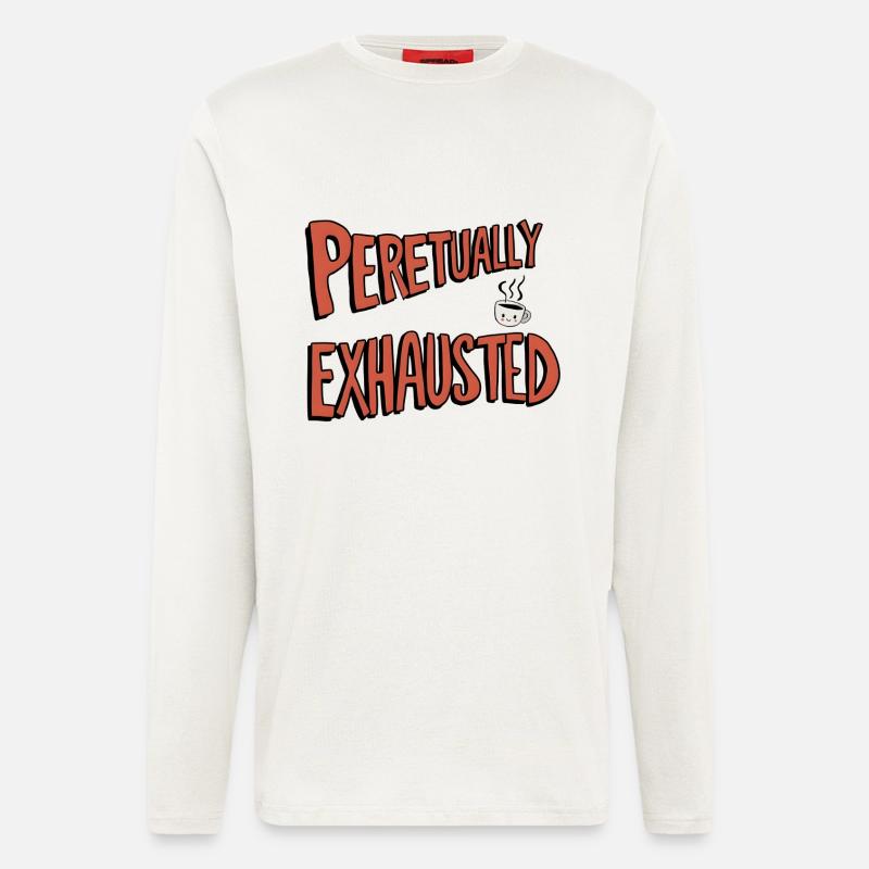 Perpetually Exhausted - Langarmshirt - made by SPREAD  - OFF WHITE