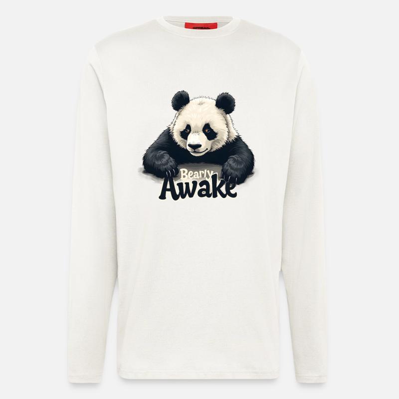 Bearly Awake - Langarmshirt - made by SPREAD  - OFF WHITE