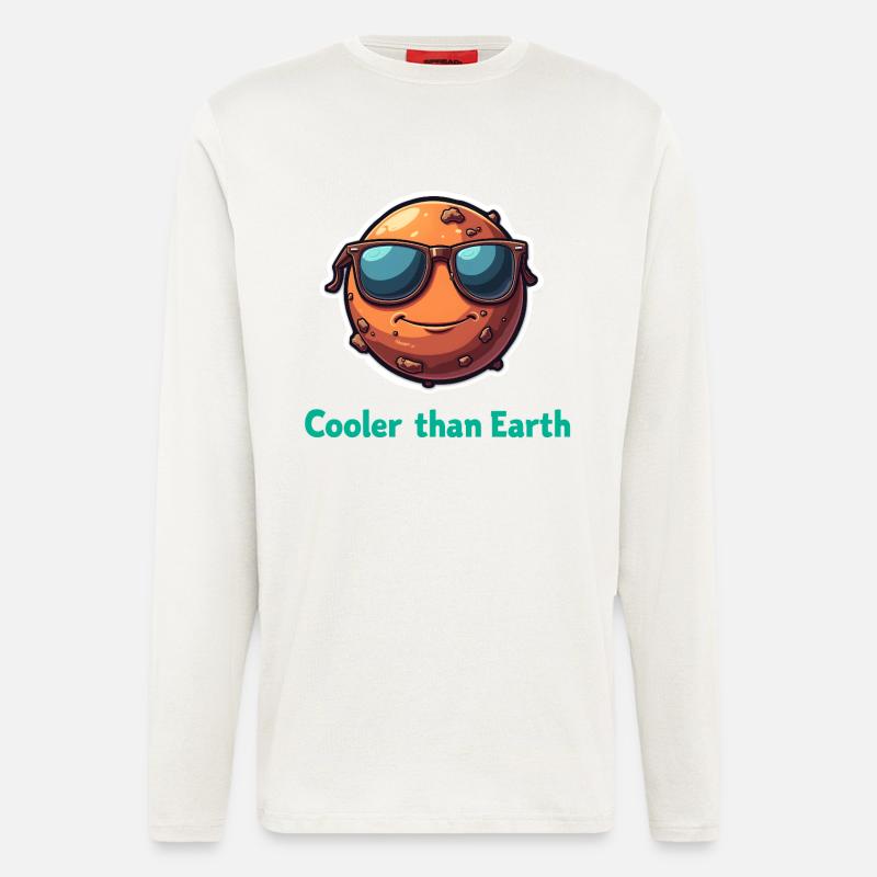 Cooler Than Earth  - Langarmshirt - made by SPREAD  - OFF WHITE
