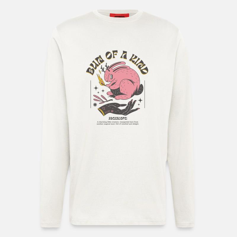 Magical Jackalope – Magic Rabbit - Longsleeve - made by SPREAD  - OFF WHITE