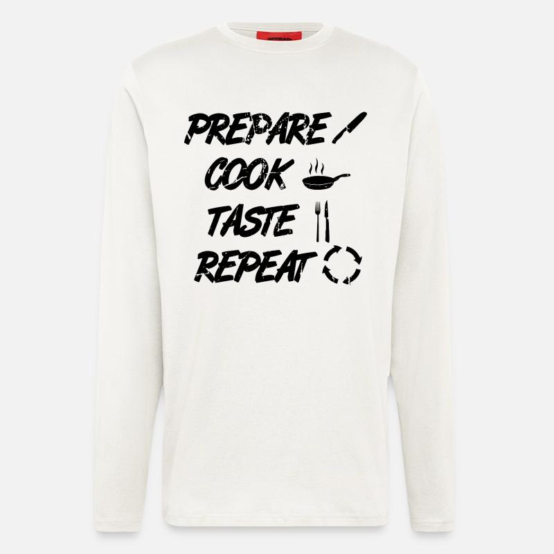 Kochrezept - Langarmshirt - made by SPREAD  - OFF WHITE