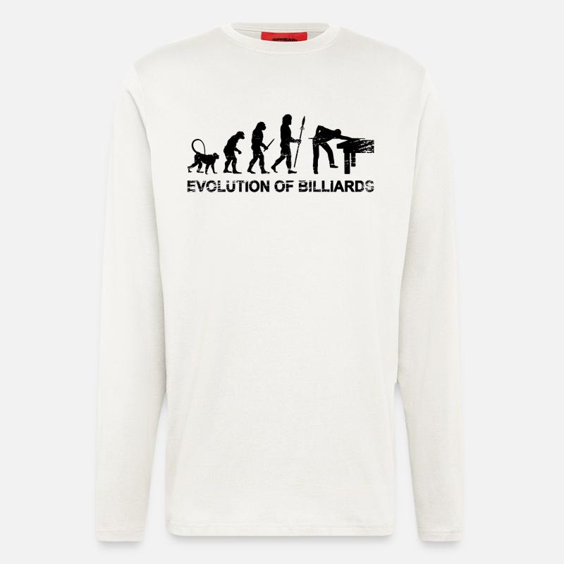 Billard Evolution - Manches longues bio décontracté fabriqué en UE - OFF WHITE