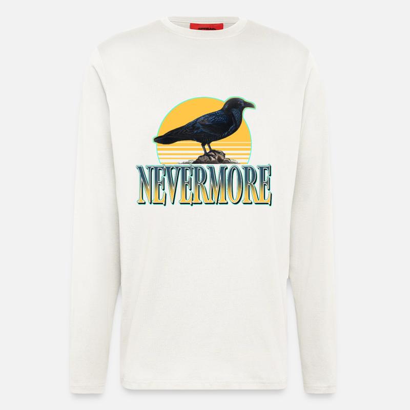 Nevermore – Ravens & Gothic Aesthetics - Longsleeve - made by SPREAD  - OFF WHITE