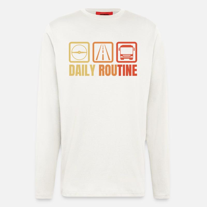 Bus driver daily routine - Longsleeve - made by SPREAD  - OFF WHITE