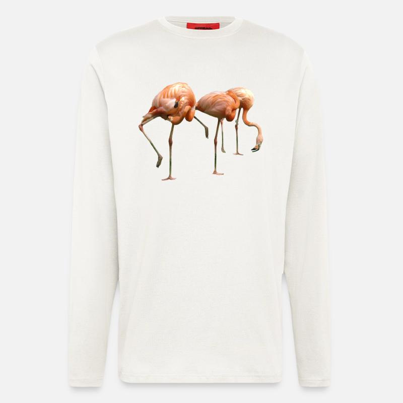 Flamingo - Langarmshirt - made by SPREAD  - OFF WHITE
