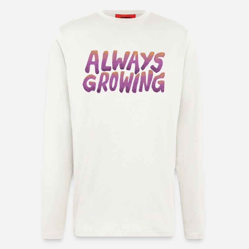 Always Growing – Retro Typography - Longsleeve - made by SPREAD - OFF WHITE