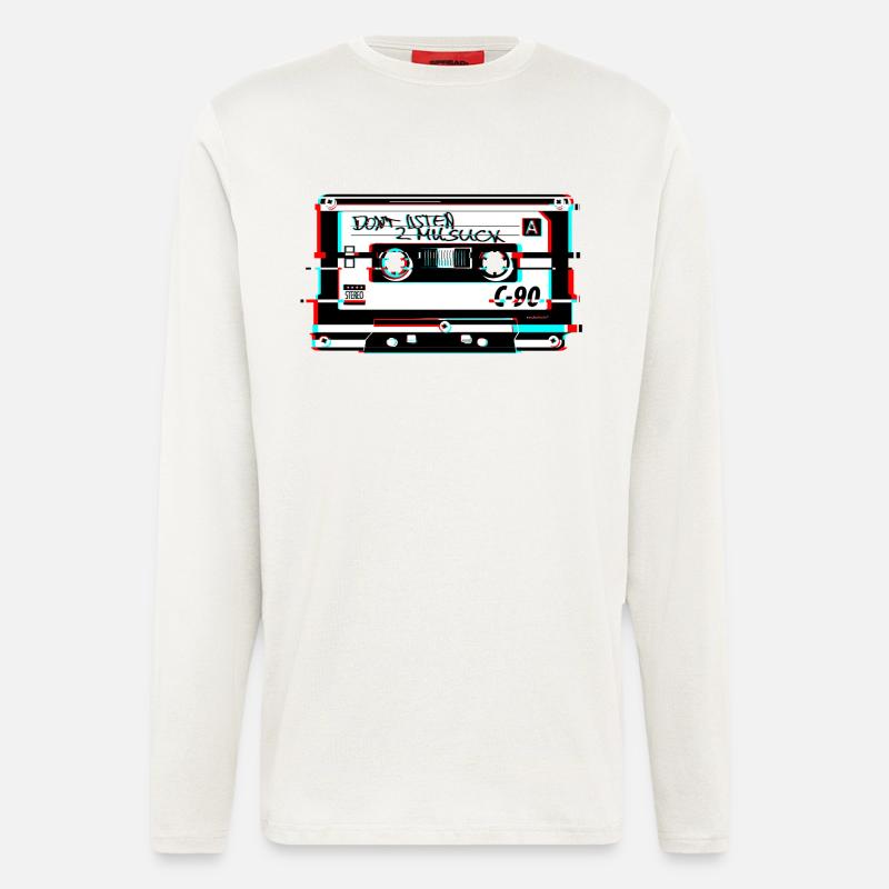 kassette glitch - Langarmshirt - made by SPREAD  - OFF WHITE