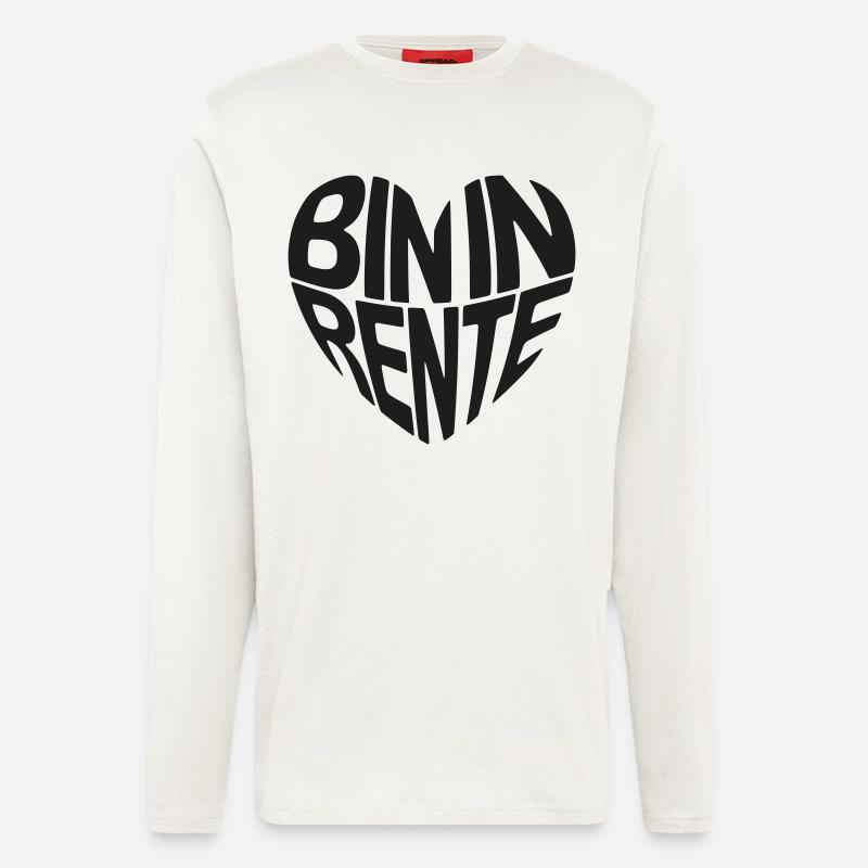 Bin in Rente - Langarmshirt - made by SPREAD  - OFF WHITE