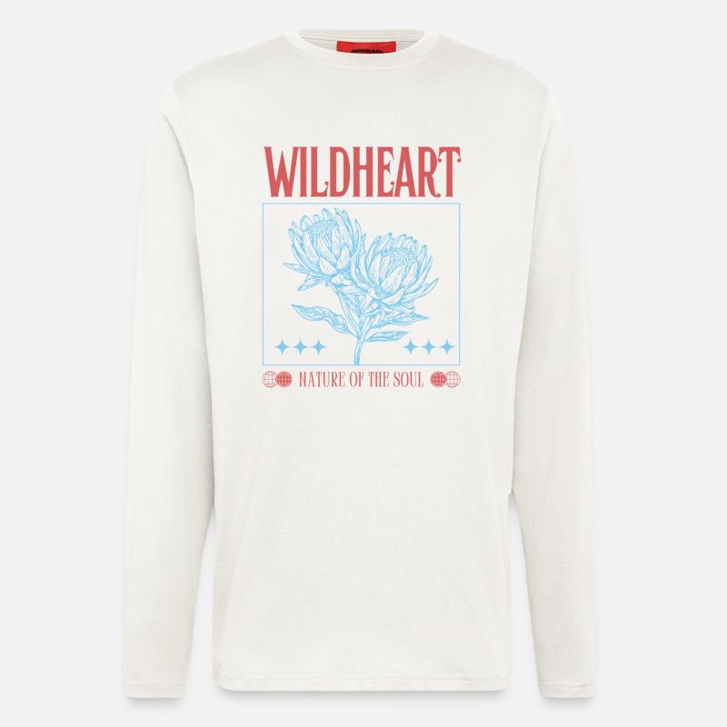 Wildheart – Nature Inspired Floral Statement - Longsleeve - made by SPREAD - OFF WHITE