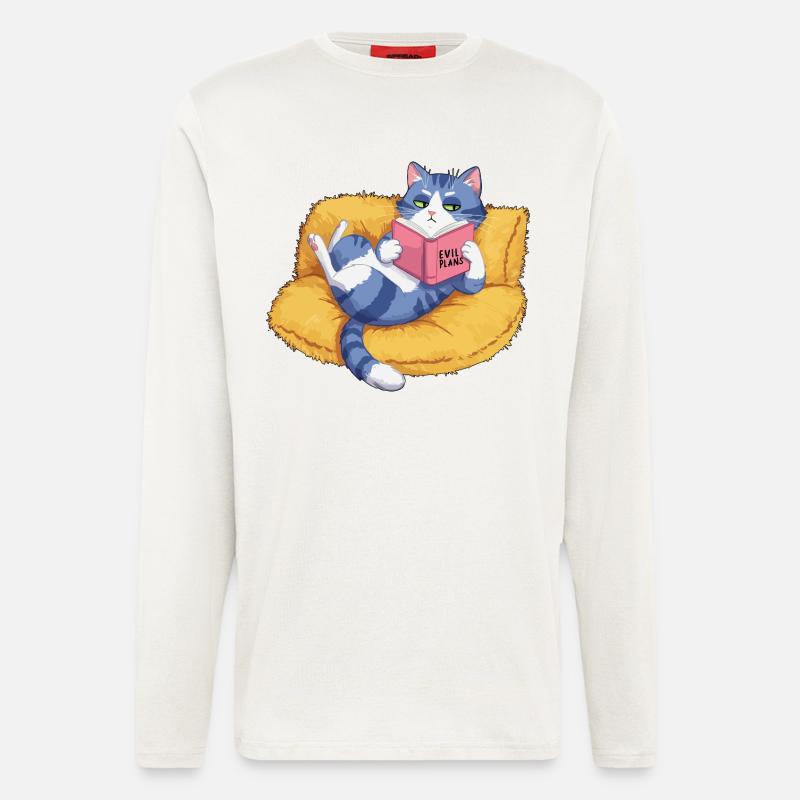 Böse Katze - Langarmshirt - made by SPREAD  - OFF WHITE