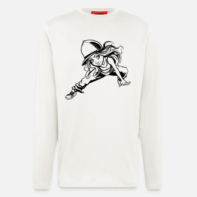 Breakdance Mädchen - Langarmshirt - made by SPREAD  - OFF WHITE