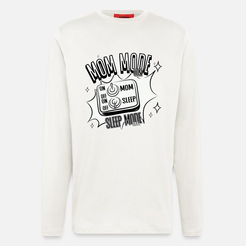 Mom Mode On – Sleep Mode Off - Langarmshirt - made by SPREAD  - OFF WHITE