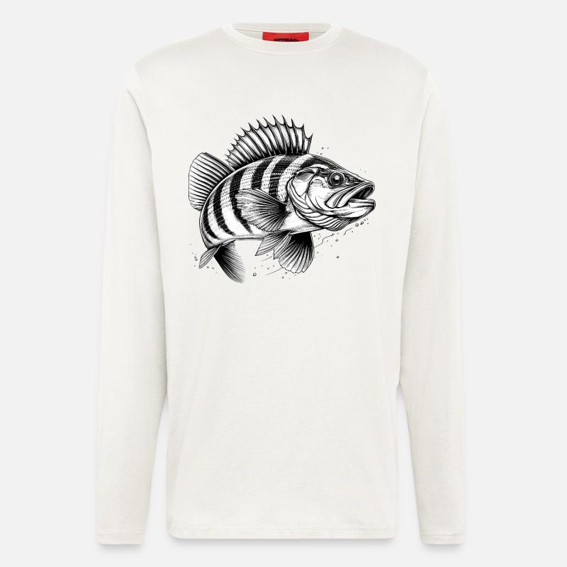Flussbarsch - Langarmshirt - made by SPREAD  - OFF WHITE