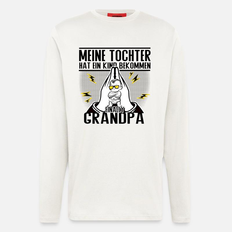 Endlich Opa – Tochter sei Dank! - Langarmshirt - made by SPREAD  - OFF WHITE